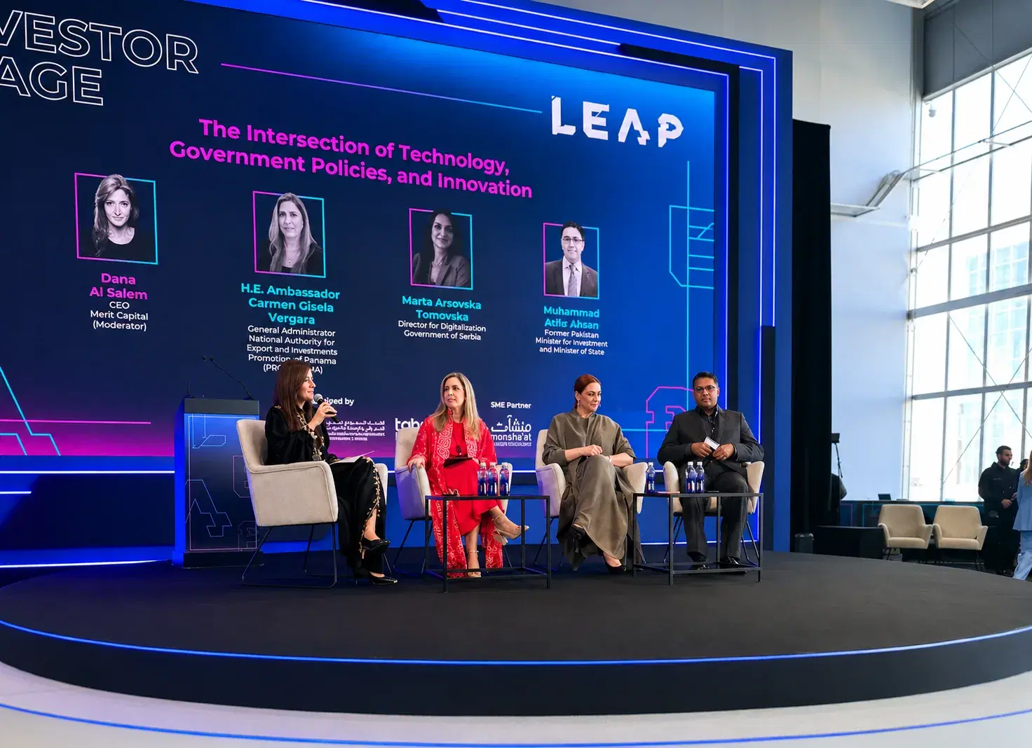 Marta A. Tomovska on the Investors Stage panel at LEAP