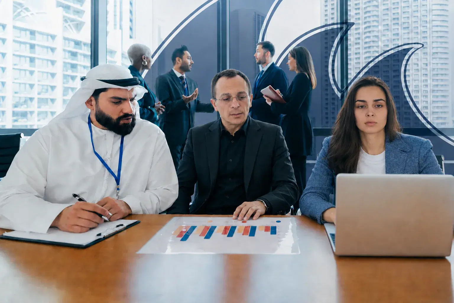 Wave analysts reviewing research findings with government and enterprise clients
